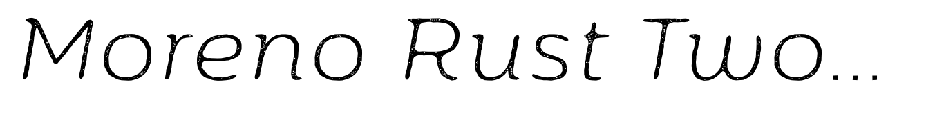 Moreno Rust Two-Thin Italic